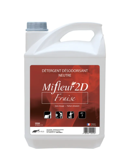 Détergent surodorant neutre Fraise MIFLEUR Bidon de 5L