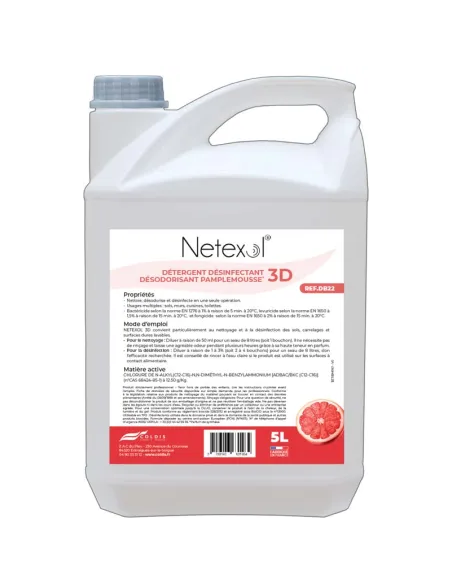 Détergent désinfectant désodorisant Netexol 3d Pamplemousse 5L