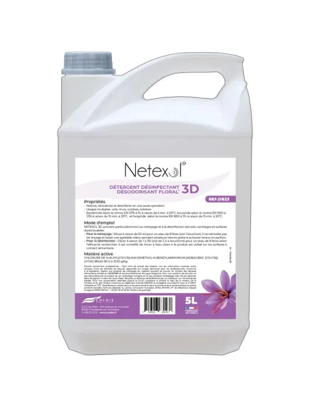 Détergent désinfectant désodorisant Netexol 3d Floral 5L