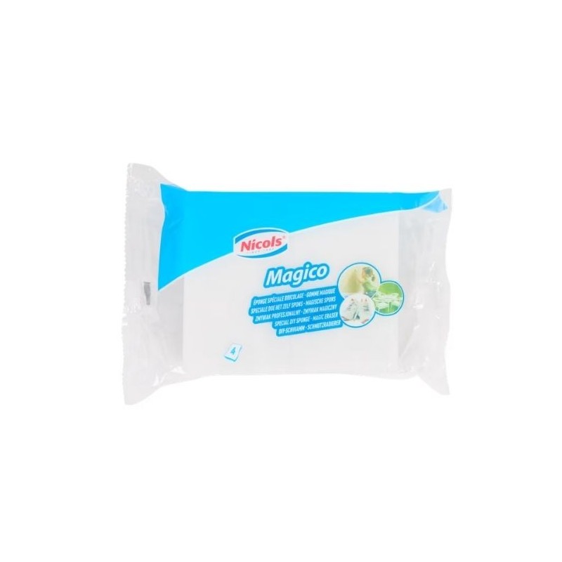 Eponge magique mélamine petit format  Sachet de 4 éponges