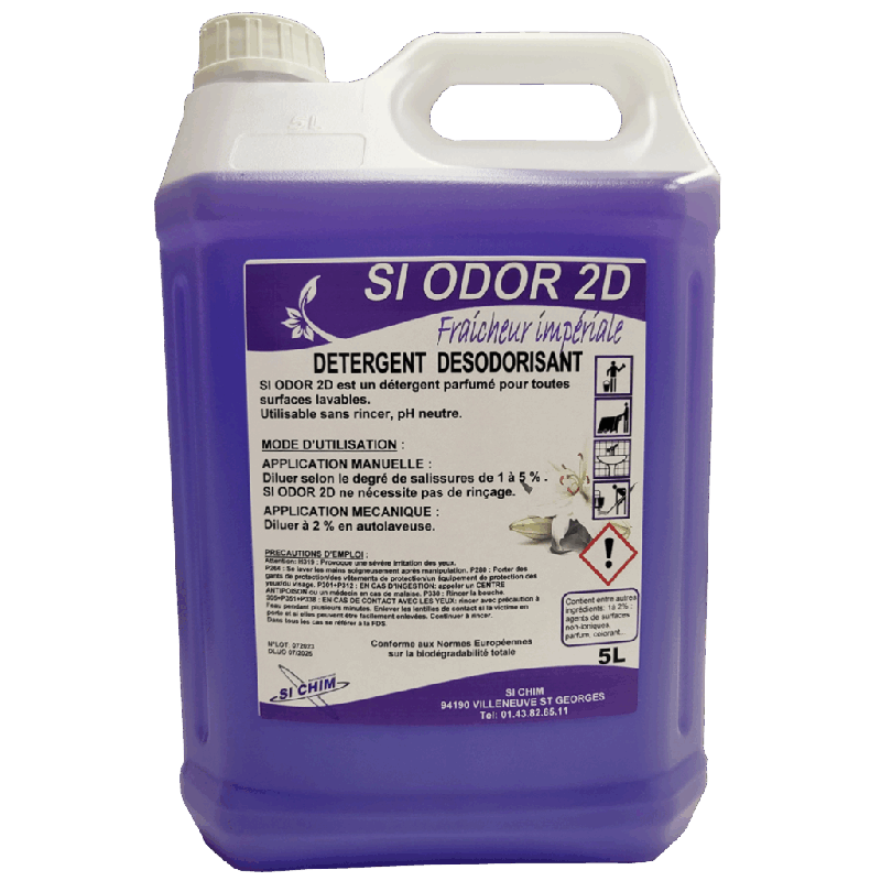 Détergent désodorisant  fraicheur impérial SI ODOR triple action Bidon de 5L