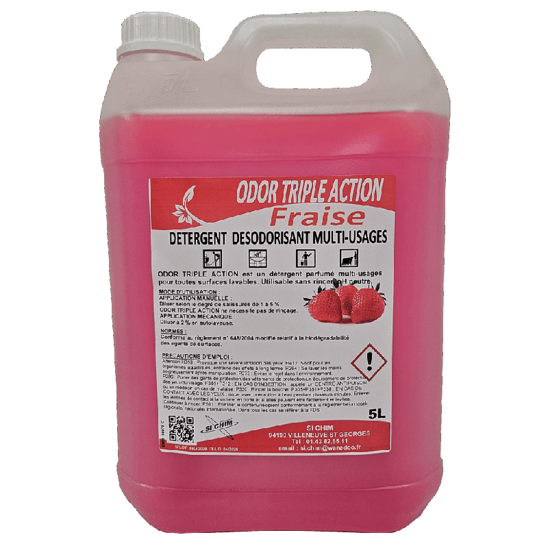 Détergent désodorisant fraicheur magnolia  SI ODOR triple action Bidon 5L