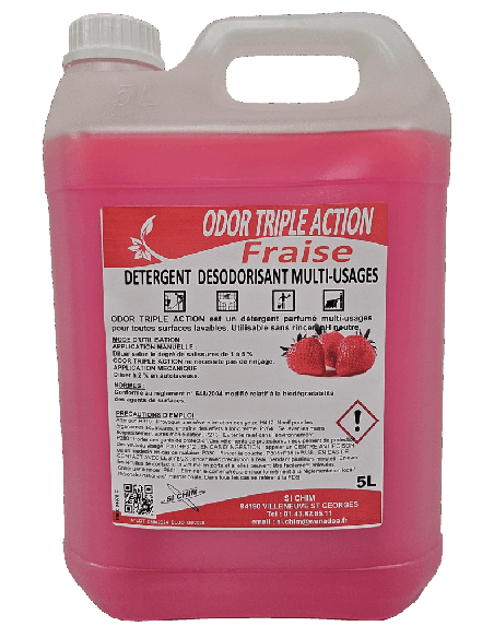 Détergent désodorisant fraicheur magnolia  SI ODOR triple action Bidon 5L