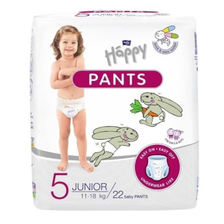 Couche culottes Happy pants T5 11-18kg / 220 culottes 10 lots de 22