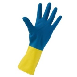 Gant latex néoprène bleu caoutchouc chloroprene La paire