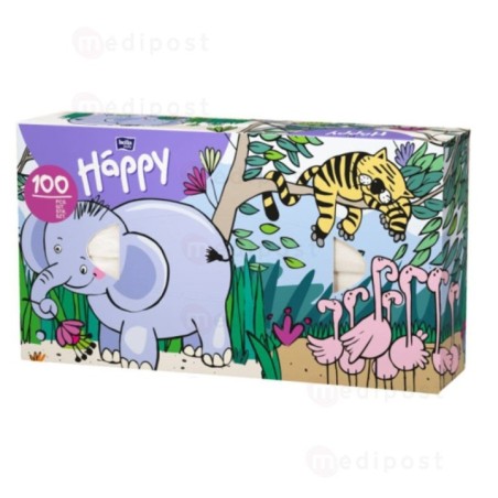 Mouchoirs Bella Happy Baby 2 plis motif éléphant - Carton de 35 boites