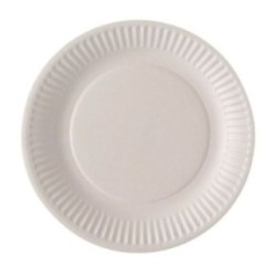 Assiette carton blanc 18cm lot de 100