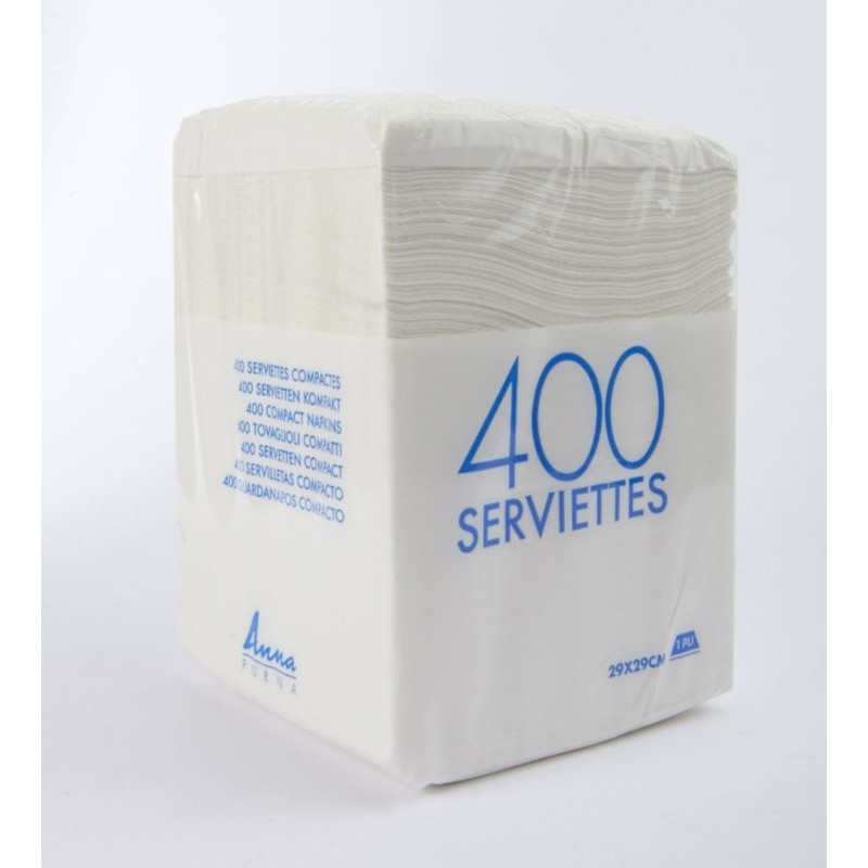Serviettes Ouate 1 pli recyclé 30x30 - Carton de 4000