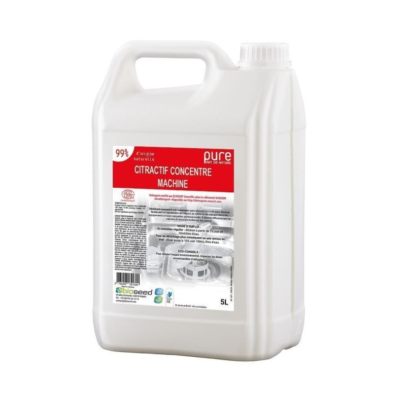 Détartrant concentré ecocert CITRACTIF Bidon de 5L