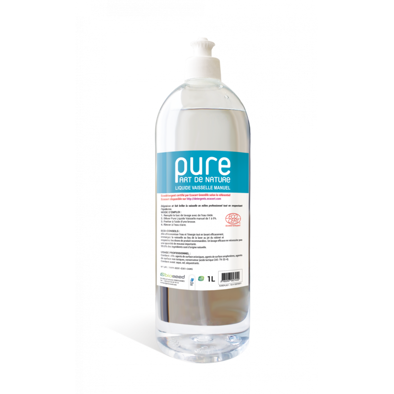 Liquide vaisselle concentré Ecocert Pure plonge Flacon de 1L