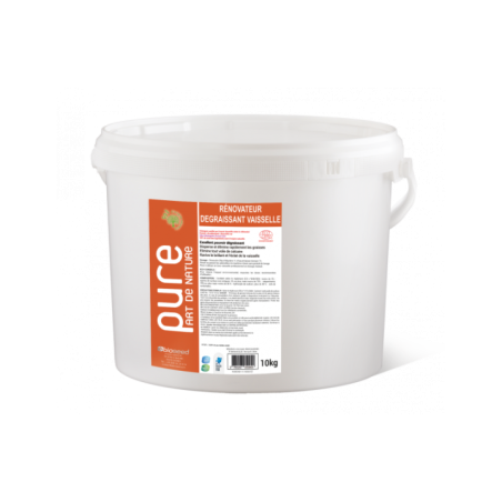 Poudre de trempage dégraissant vaisselle  Ecocert PURERENOV Seau de 10 kg