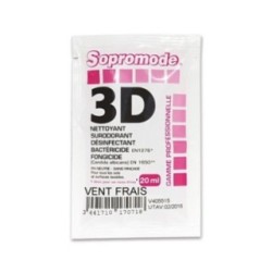 Détergent désinfectant désodorisant  3D vent frais Sopromode  250 dosettes de 20ml