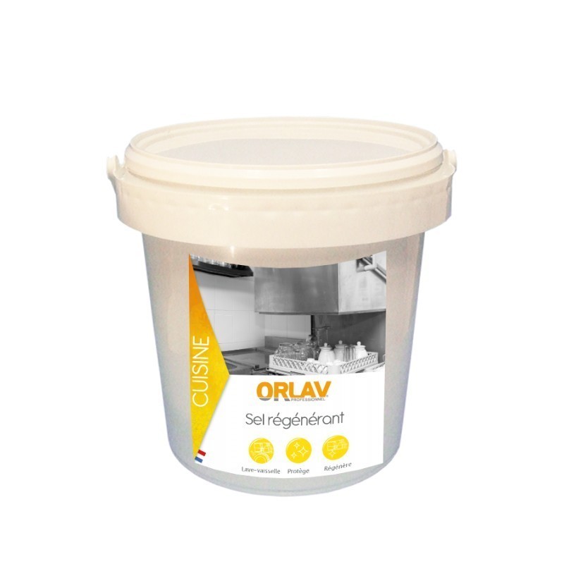 Sel régénérant machine en granulé ORLAV - Seau de 10 kg