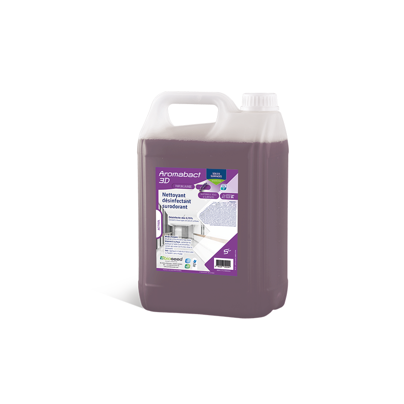 Détergent désinfectant surodorant 3D lavande AROMABACT Bidon 5L