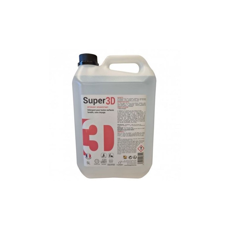 Détergent désinfectant SUPER 3D Bidon 5L