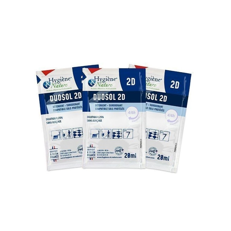 2D détergent en dose 20ml Duosol Tutti Fruit - Carton de 250