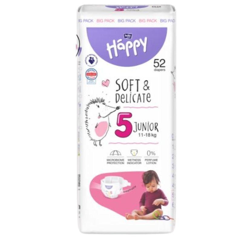 T5 Couche Bella Happy 12-25kg - Carton de 312 couches 6 lots x52