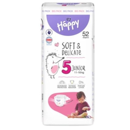T5 Couche Bella Happy 12-25kg - Carton de 312 couches 6 lots x52