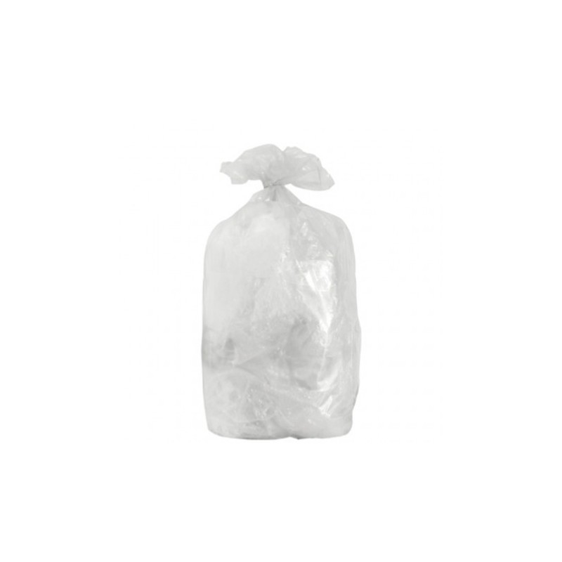 Sac poubelle 30L HD transparent 12µ - Carton de 500 sacs - 20rlx de 25sacs