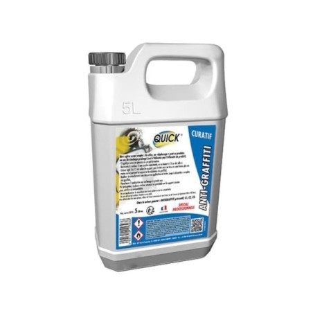 Anti-graffiti curatif surface lisses et  poreuses Quick Tec Bidon de 5L
