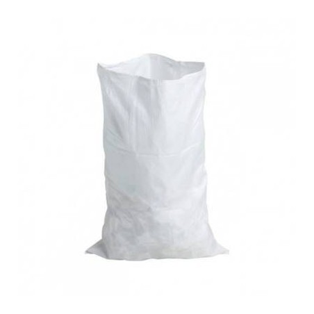 100 Sacs à gravats PP Tresse blanc Capacité 64 L - Résistance 50 Kg