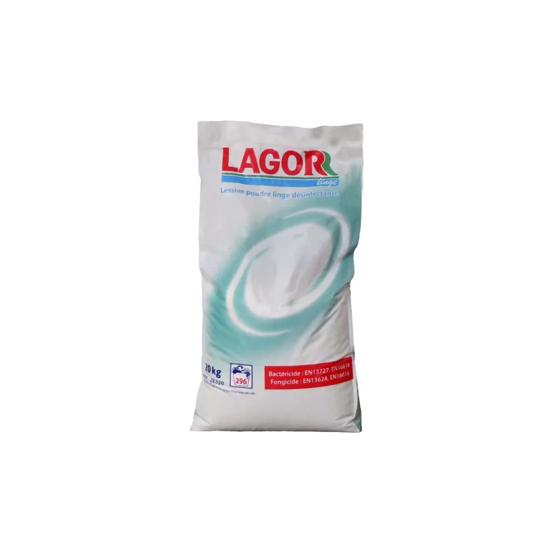 Lessive poudre linge désinfectante LAGOR Sac 20kg