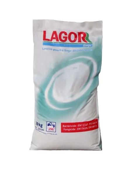 Lessive poudre linge désinfectante LAGOR Sac 20kg