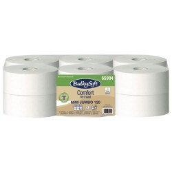 Papier toilette mini jumbo 120m - pure ouate blanc Lot de 12 bobines