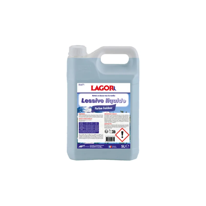 Lessive liquide Lagor Parfum fraicheur Bidon 5L