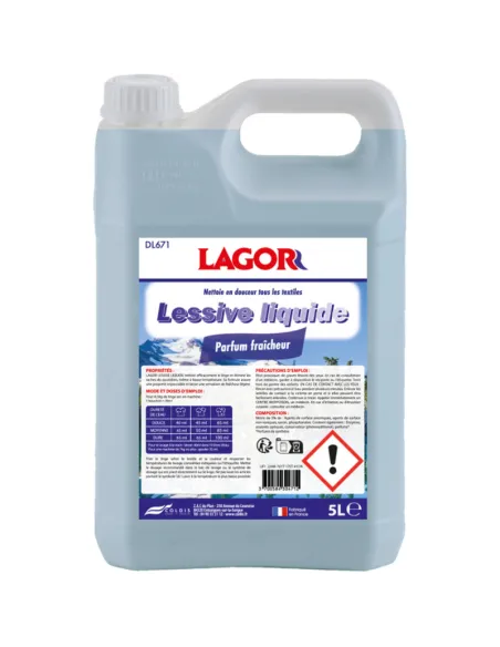 Lessive liquide Lagor Parfum fraicheur Bidon 5L