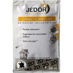 Détergent surodorant  Jedor 2D Citron dosettes 20ml - Ct. de 250