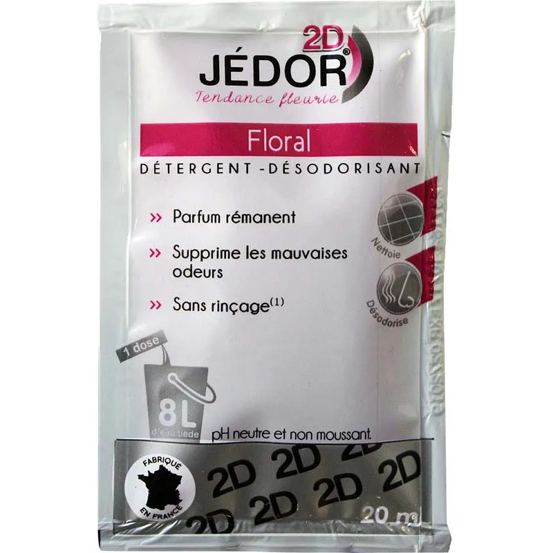 Détergent surodorant  Jedor 2D Floral dosettes 20ml - Ct. de 250