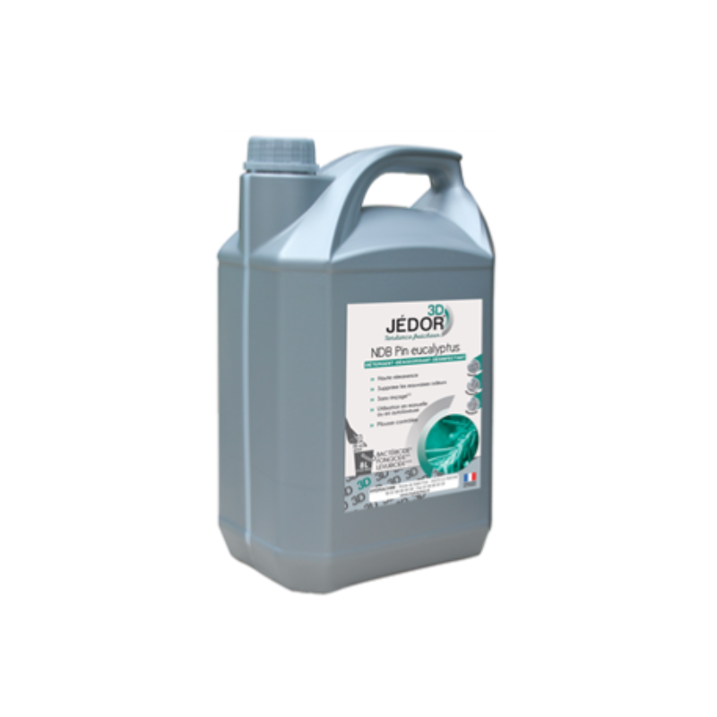 Détergent Surodorant Désinfectant virucide. JEDOR 3D Pin Eucalyptus - Bidon 5L