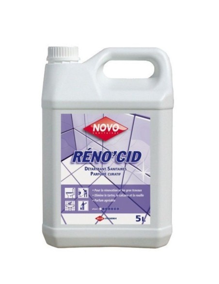 NOVO RENOCID  puissant détartrant sanitaires  Bidon de 5L
