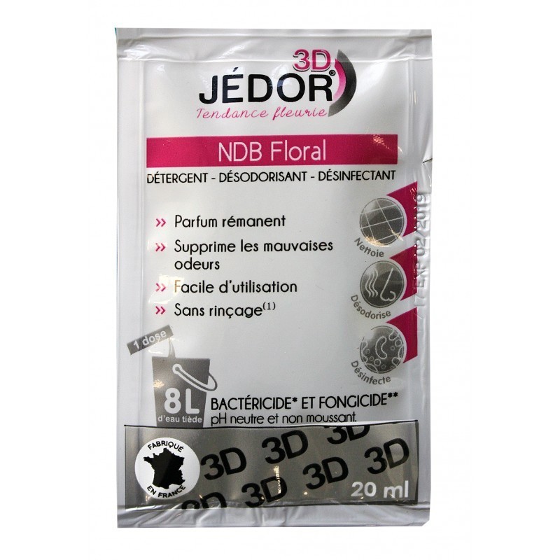 Détergent désinfectant surodorant ,Jedor 3D Floral dosettes 20ml - Ct. de 250