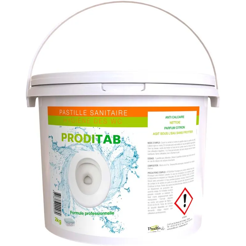 Tablettes détartrantes pour cuvettes WC Seau de  100 *20g