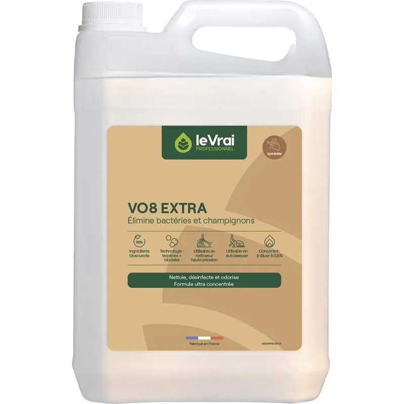 VO8 Extra détergent désinfectant concentré vide -ordure  Pin Bidon de 5L