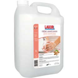Crème lavante corps et cheveux Lagor  Parfum amande douce Bidon 5L