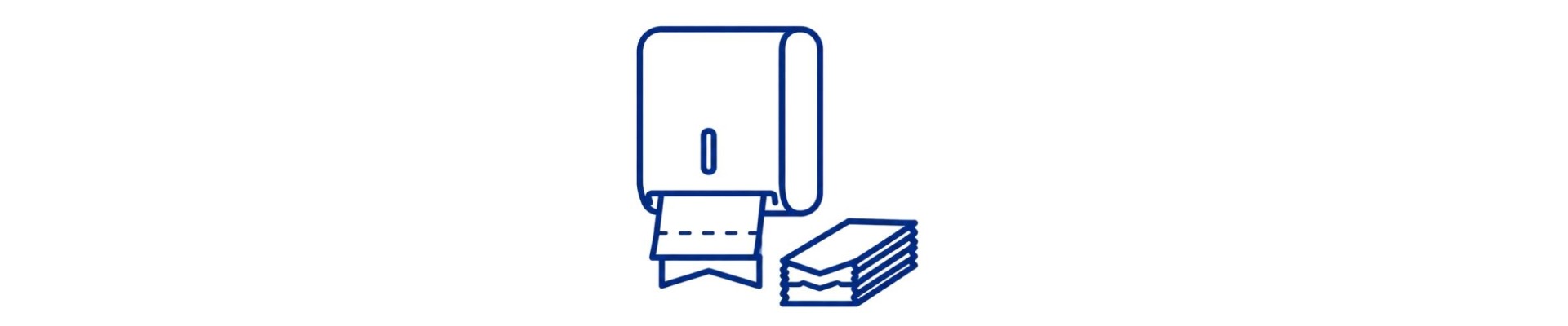 Essuie-mains pliés et distributeurs